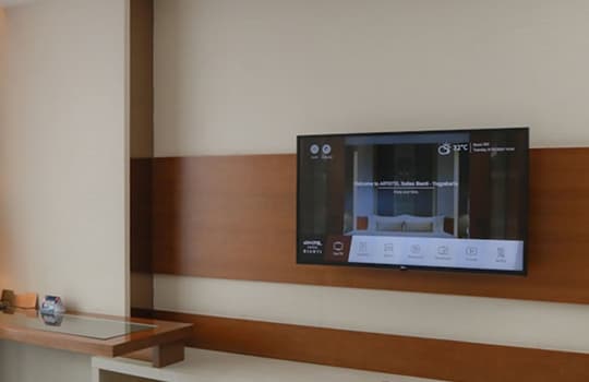 Telewizja hotelowa – ekran powitalny w apartamencie